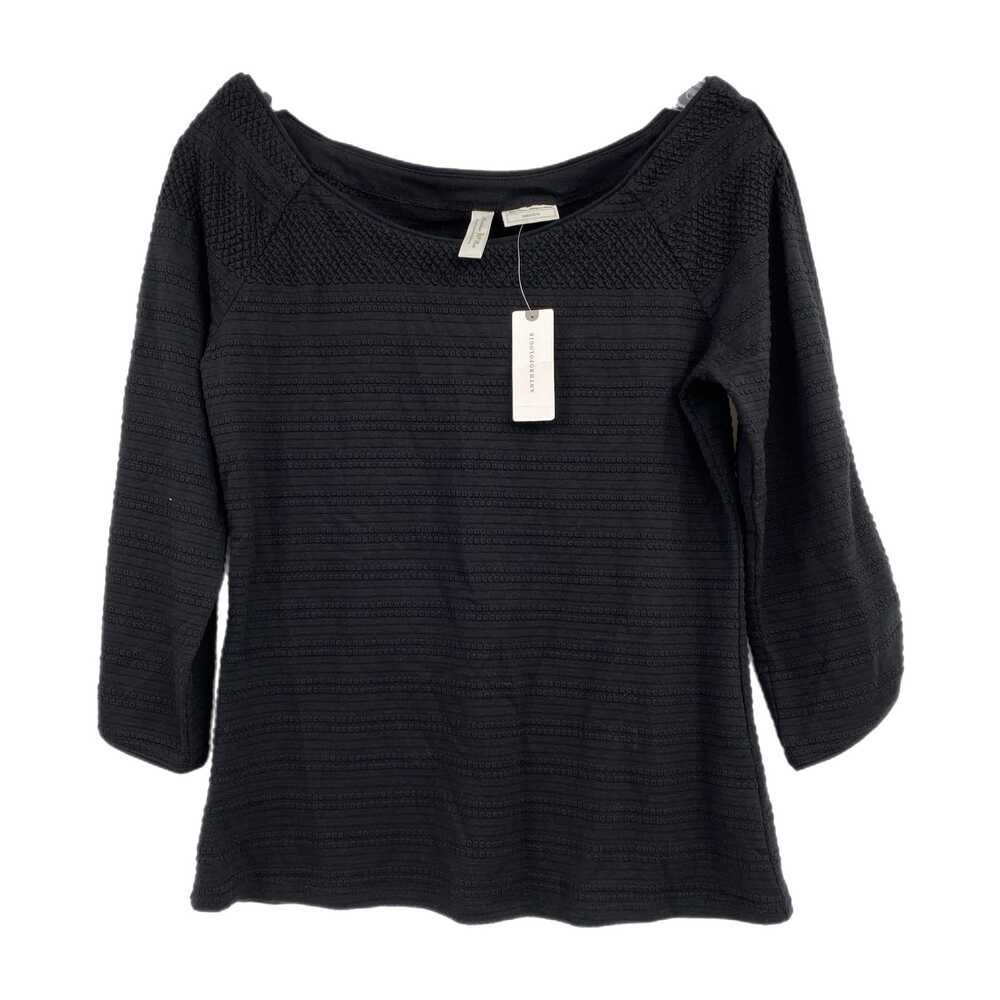 Anthropologie Black Textured Blouse | Womens M
